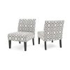 Set of 2 Kassi Accent Chair Geometric Patterned Gray – Christopher Knight Home