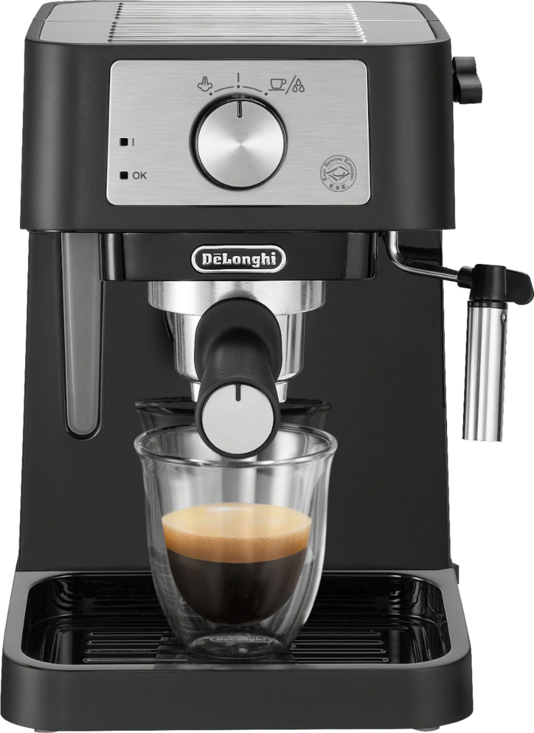 De’Longhi – Stilosa 15 Bar Pump Espresso Machine EC260BK – Black and Stainless - Image 5