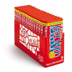 Tony’s Chocolonely Chocolonely Milk Chocolate Bar, 32%, 6.35 oz – Case of 15