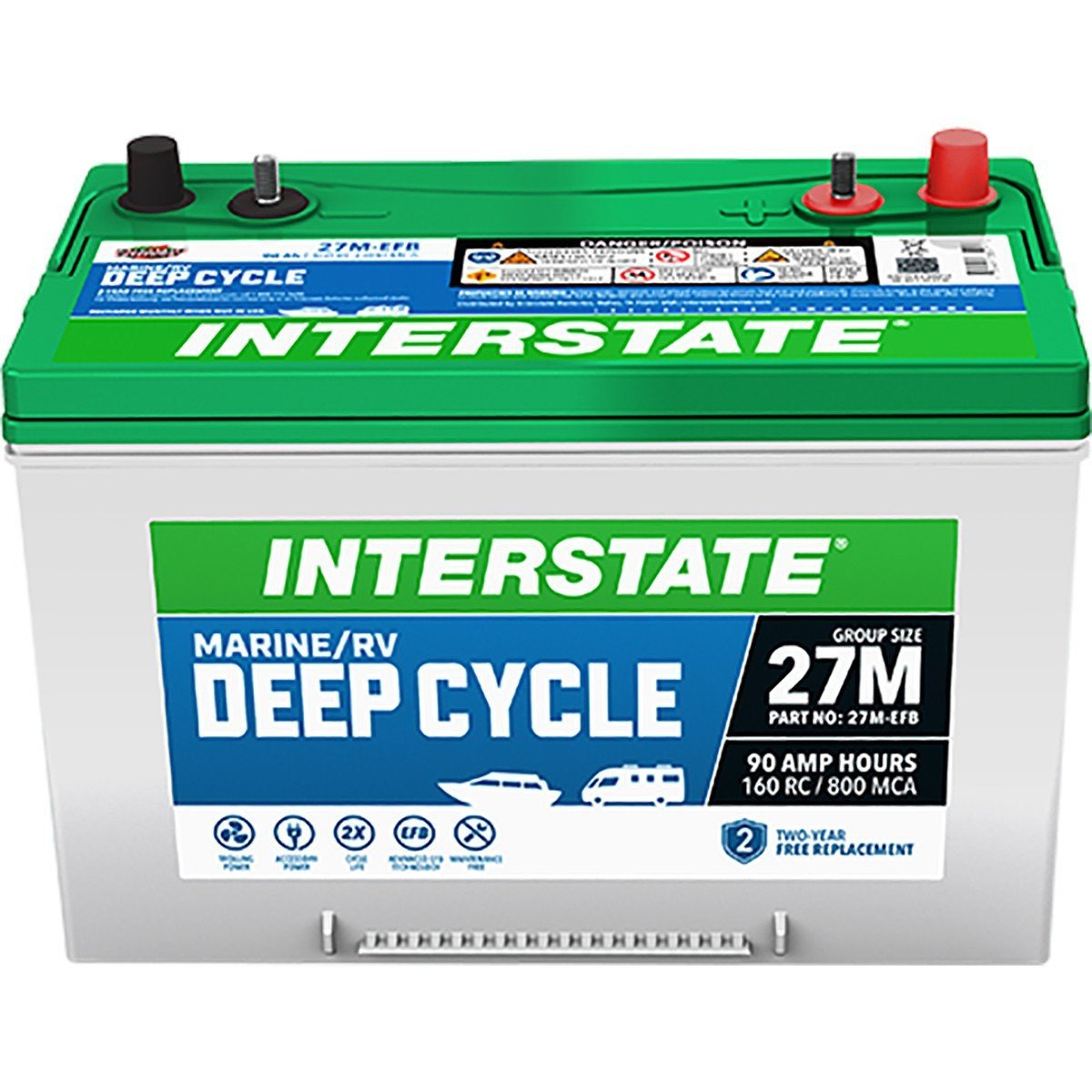 Interstate Marine/RV Deep Cycle Battery 27M-EFB - Image 2