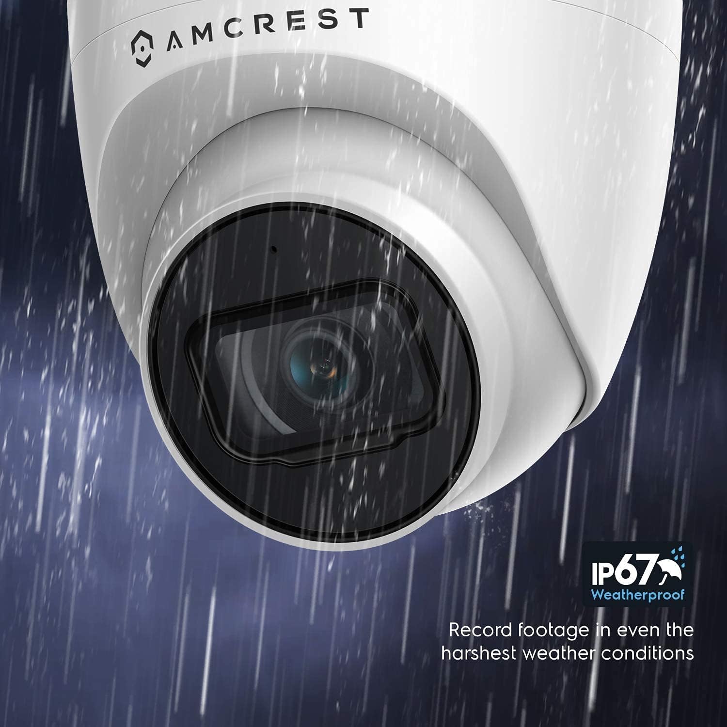 Amcrest 5MP Turret POE Camera, UltraHD Outdoor IP Camera POE with Mic/Audio, 5-Megapixel Security Surveillance Cameras, 98ft NightVision, 2.8mm Lens (103?? FOV), IP67, MicroSD (256GB), (IP5M-T1179EW) - Image 6