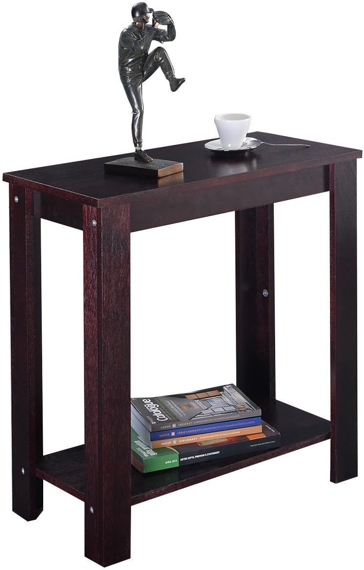 Casart End Table Coffee Sofa Wooden End Shelf Living Room Bedroom Chair Side Table Furniture Espresso