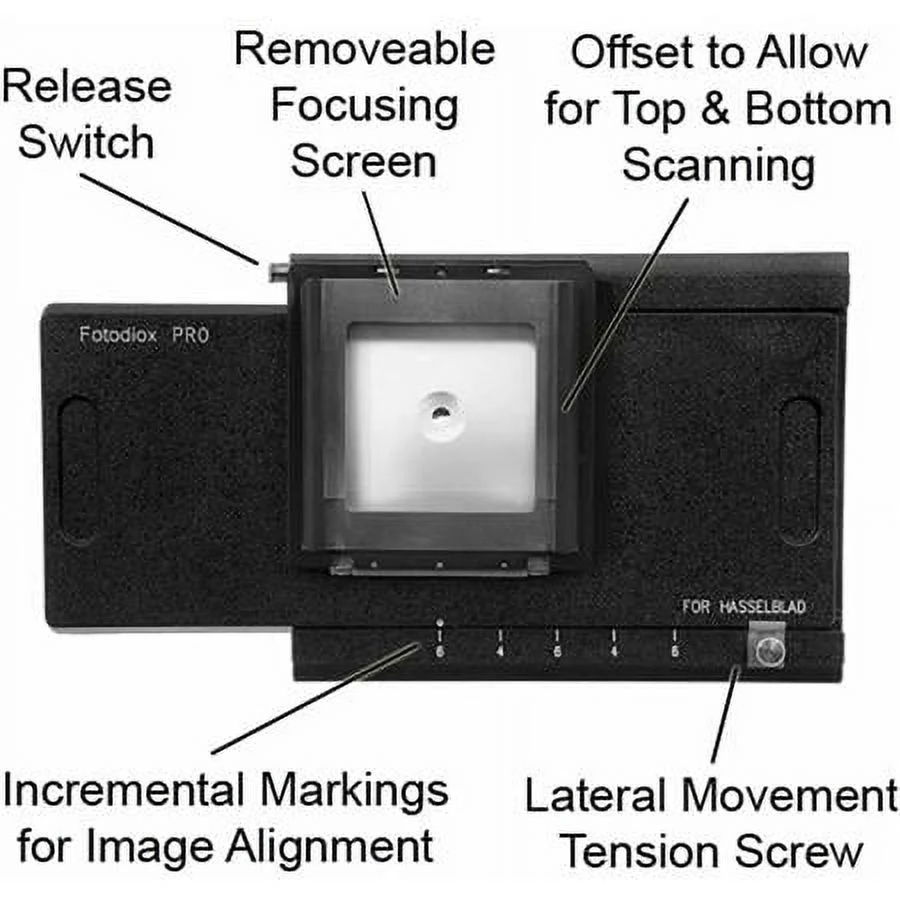 Fotodiox HB-V-4×5-Pro Pro Lens Mount Adapter – Hasselblad V-Mount Film Backs To Large Format 4 x 5 View Cameras with a Graflok Rear Standard Shift Stitch Adapter with Focusing Screen - Image 3