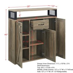 Alternative view of , Server in Rustic Oak Finish DN01027 Servers, Sideboards & Buffets