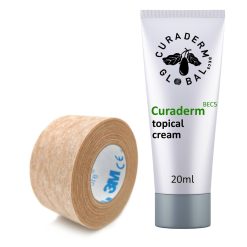 Curaderm BEC5 Topical Skin Cream 20ml + Free Roll of 3M Micropore Paper Tape Available in Stock by Curaderm Global