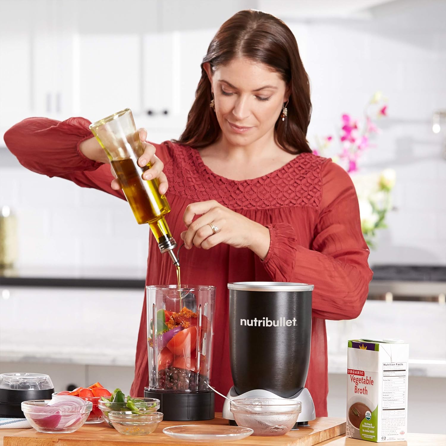 nutribullet RX Personal Blender for Shakes, Smoothies, Food Prep, and Frozen Blending, 45 Ounces, 1700 Watts, Black (N17-1001) - Image 5